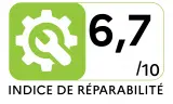 Lave-linge frontal INDESIT BWBE81484XWFRN - Indice de réparabilité