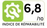 Ordinateur Apple Macbook Neo Puce A18 Pro Mémoire RAM 8Go Stockage 512Go SSD Indigo - Indice de réparabilité