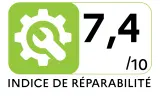 Lave-linge frontal JEKEN 112LLSJ - Indice de réparabilité