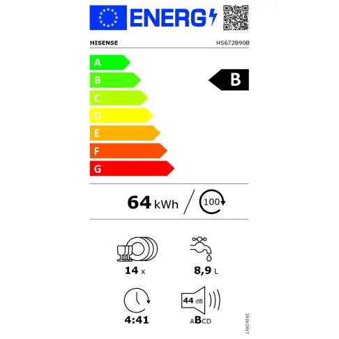 Lave-vaisselle 60 cm HISENSE HS672B90B - 13