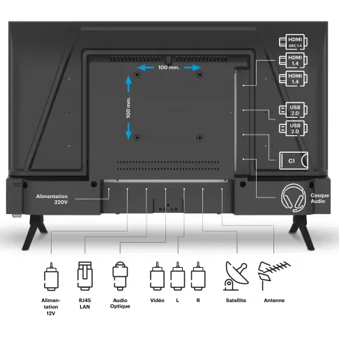 Tv led 24'' RADIOLA RA24A2 - 7