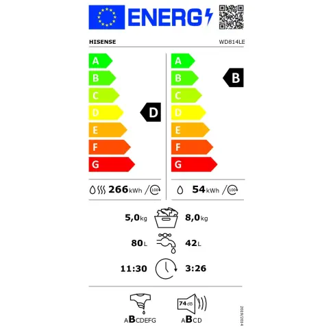 Lave-linge séchant HISENSE WD814LE - 4