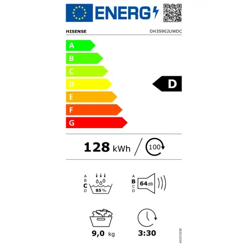 Sèche-linge frontal HISENSE DH3S902UWDC - 7