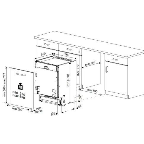 Lave-vaisselle tout intégré 60 cm BEKO BDIN28423 - 5