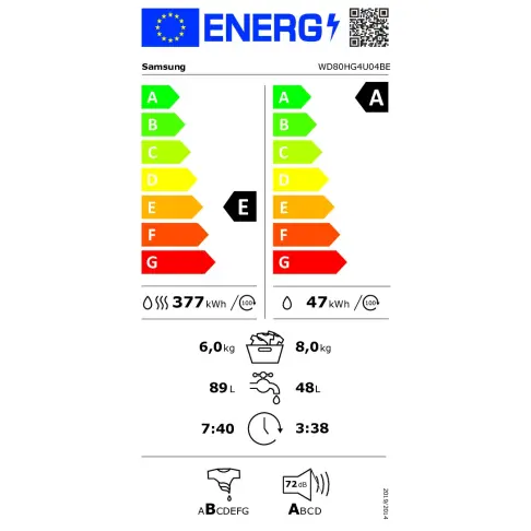 Lave-linge séchant SAMSUNG WD80HG4U04BE - 7