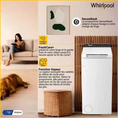 Lave-linge top WHIRLPOOL TW622BFRESHCAREFR - 3