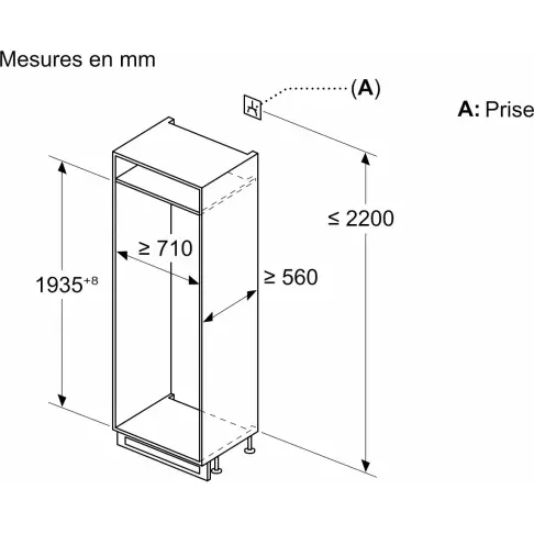 Réfrigérateur combiné intégré BOSCH KBN96SFE0 - 11