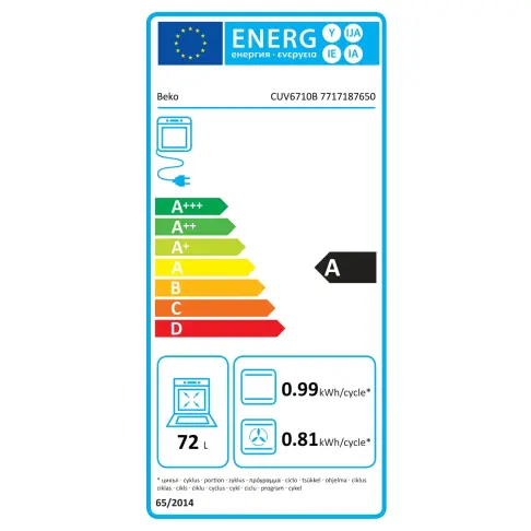 Cuisinière dessus vitrocéramique BEKO CUV6710B - 2