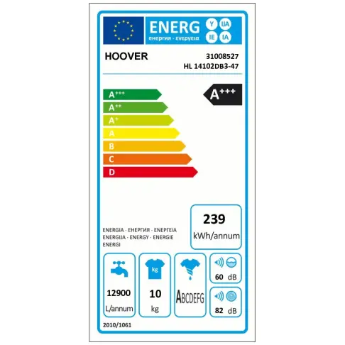 Lave-linge frontal HOOVER HL 14102 DB 347 - 3