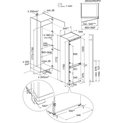 Réfrigérateur intégrable combiné inversé ELECTROLUX ENZ9GB18S - 4