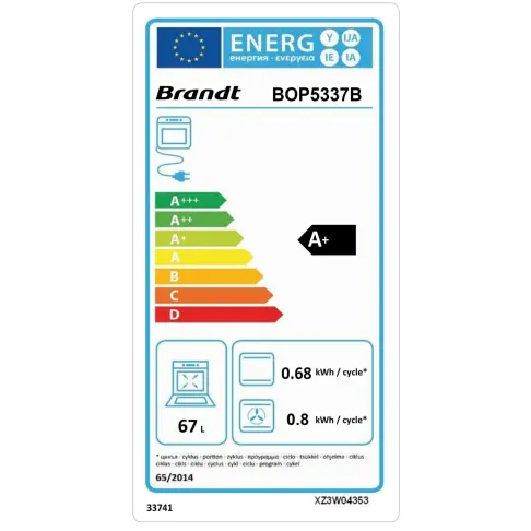 Four pyrolyse BRANDT BOP5337B - 5