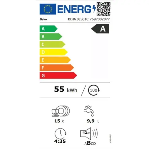 Lave-vaisselle tout intégré 60 cm BEKO BDIN38561C - 2