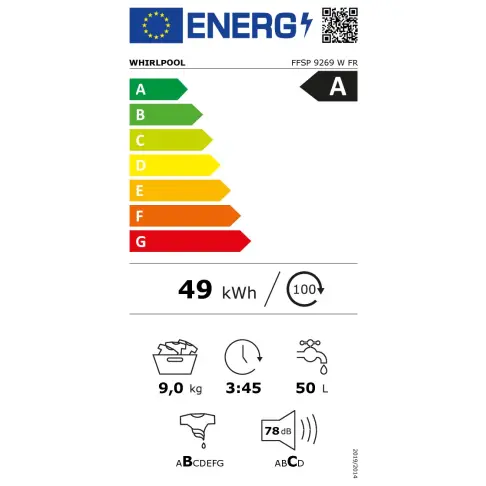 Lave-linge frontal WHIRLPOOL FFSP9269WFR - 10