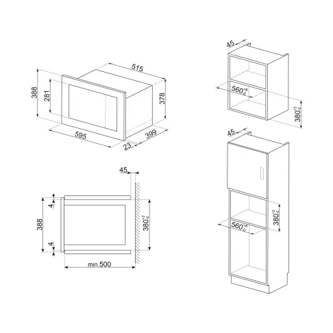 Micro-ondes encastrable gril SMEG GAMME ELITE FMI225BI - 5