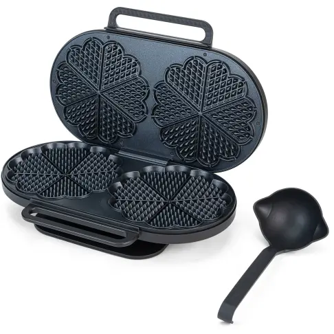 grand double.gaufres belges.1700w.noir. - 5