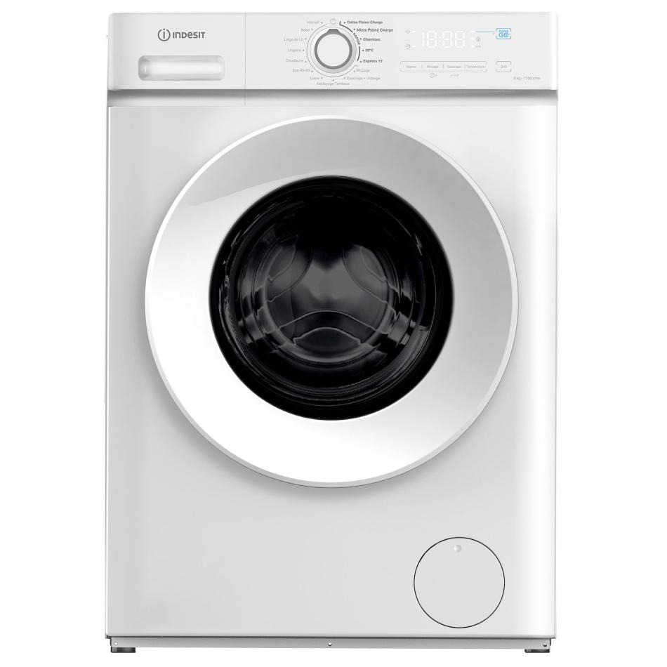 Lave linge hublot pose libre INDESIT 8 kg Induction L60cm 1200 trsmin - vue 7