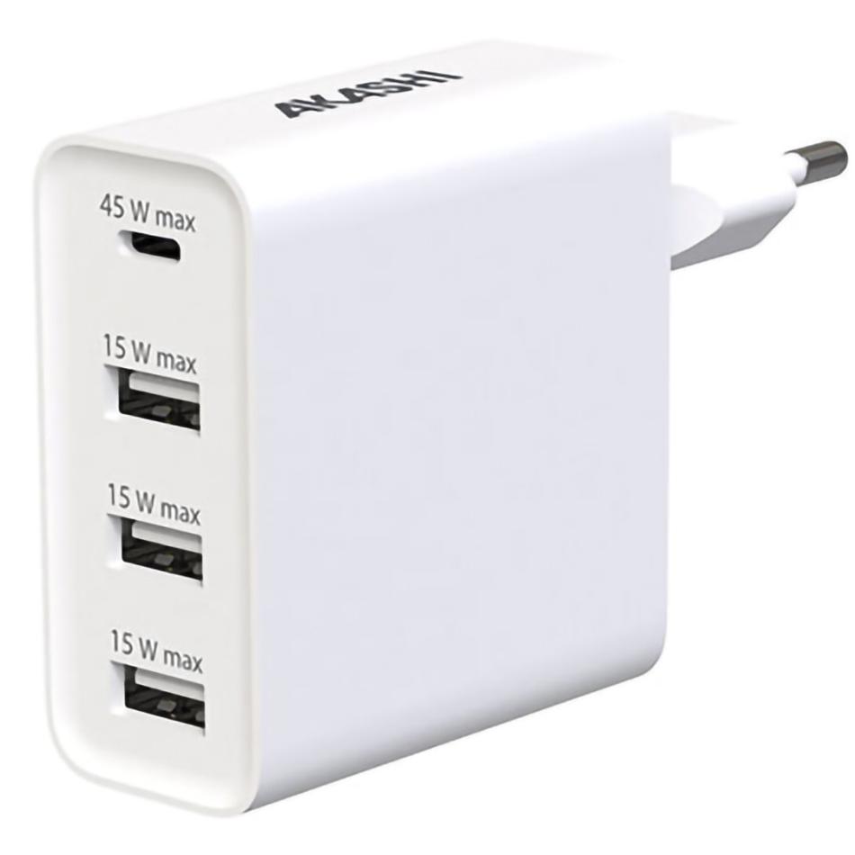 Akashi Chargeur Secteur USB C + 3x USB A - vue 3