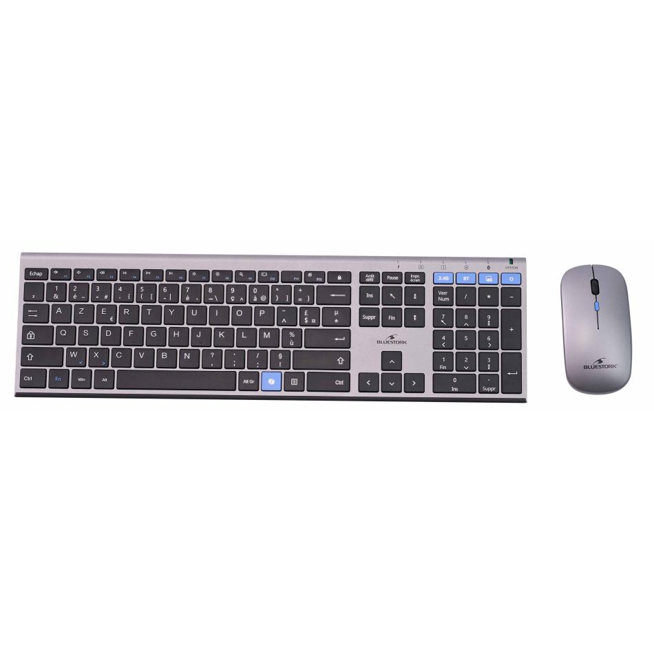 Ensemble Clavier Souris BLUESTORK Pack Grapheme – Sans Fil, AZERTY, Rechargeable - vue 10