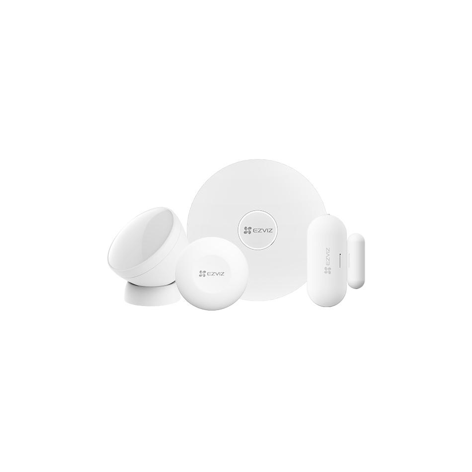 Kit alarme EZVIZ Home sensor 1 Hub A3 + 2 détecteurs + 1 bouton intelligent - vue 5