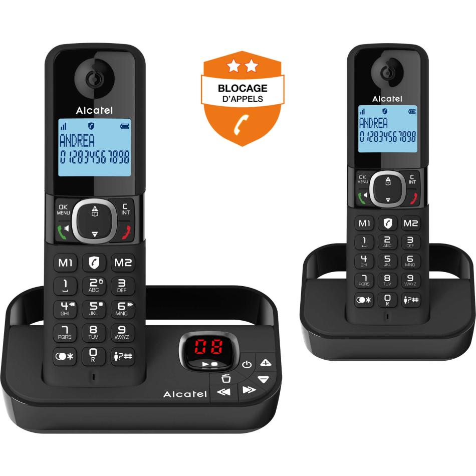 Téléphone Fixe Sans Fil Avec Répondeur Duo F860 Voice Alcatel Le Téléphone Fixe - vue 7
