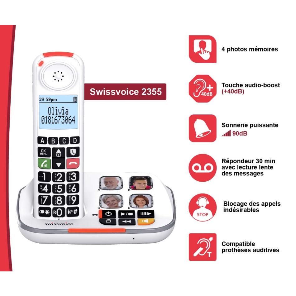 Téléphone sans fil SWISS VOICE XTRA2355