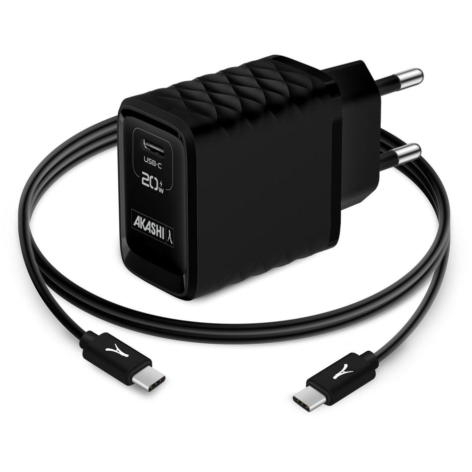 Akashi Chargeur Secteur USB A Quick Charge 3.0 + Câble USB C - vue 3