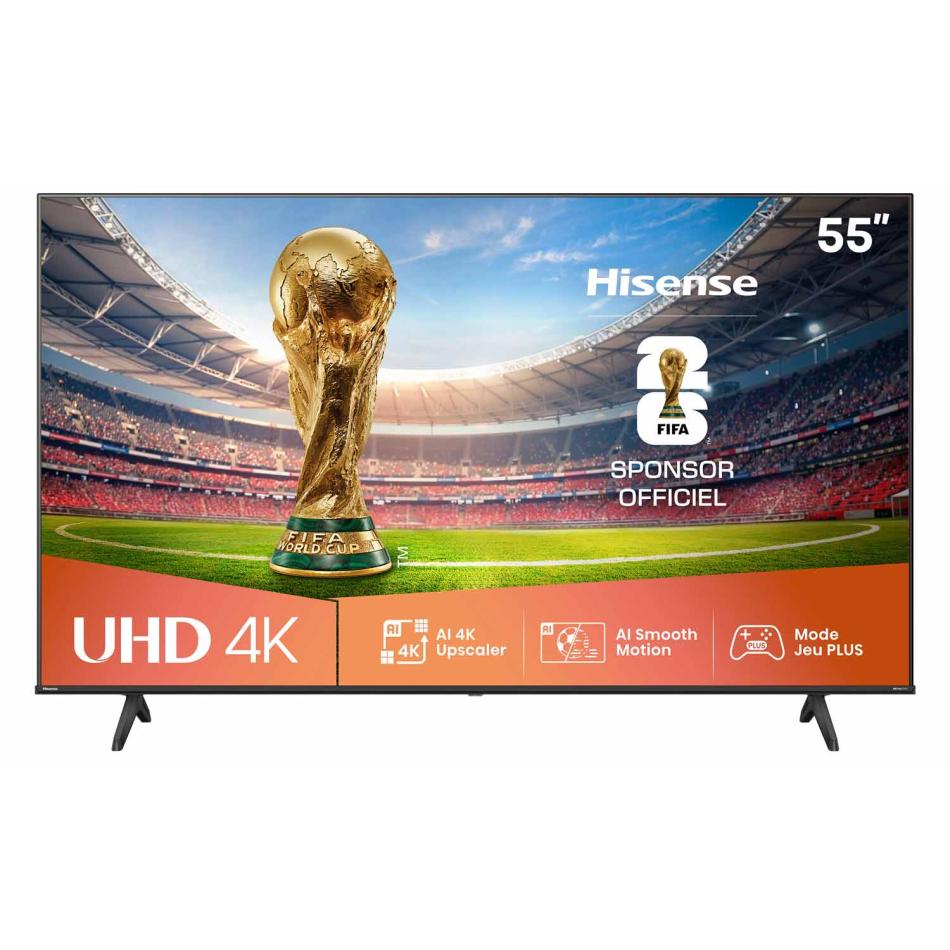 Hisense Smart TV 55" 4K Ultra HD 2025 55A6Q Smart TV VIDAA U8 Dolby Vision HDR 10 Game Mode Plus Alexa Built in VIDAA Voice Tuner DVB T2S2 HEVC 10 Lativu 4K 55'' 2025 LED - vue 10