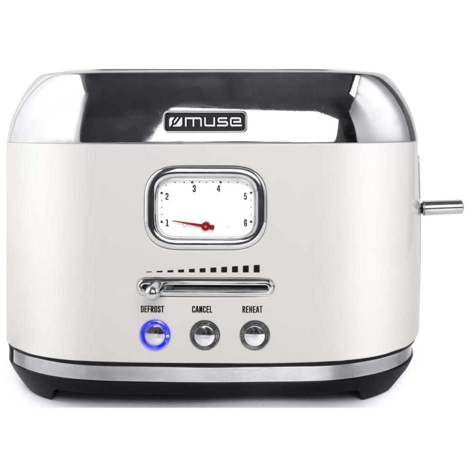 MUSE Grille pain 2 fentes Crème & Inox MS120SC - vue 3