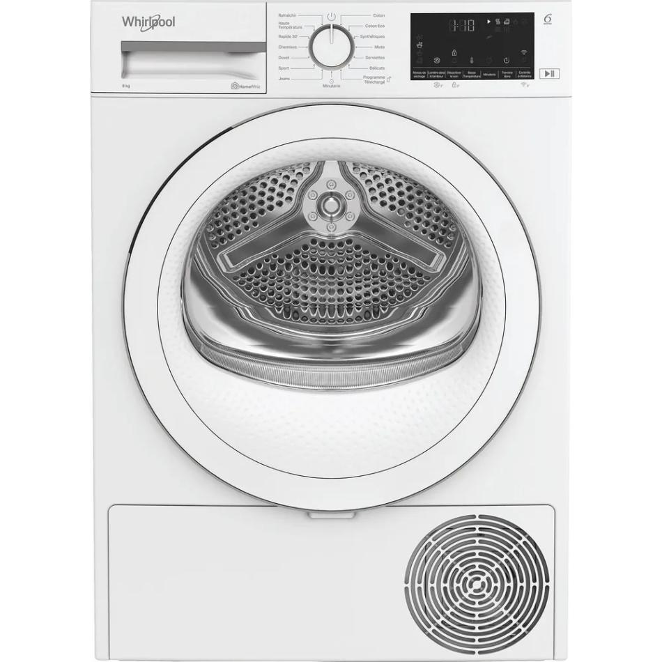 Sèche-Linge à Condensation WHIRLPOOL CWD93MWWSFR – 9 Kg – 15 Programmes – 64 dB - vue 3