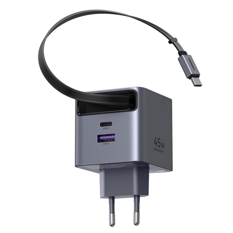 UGREEN Chargeur mural 2 ports USB AUSBC+Câble USB C - vue 2