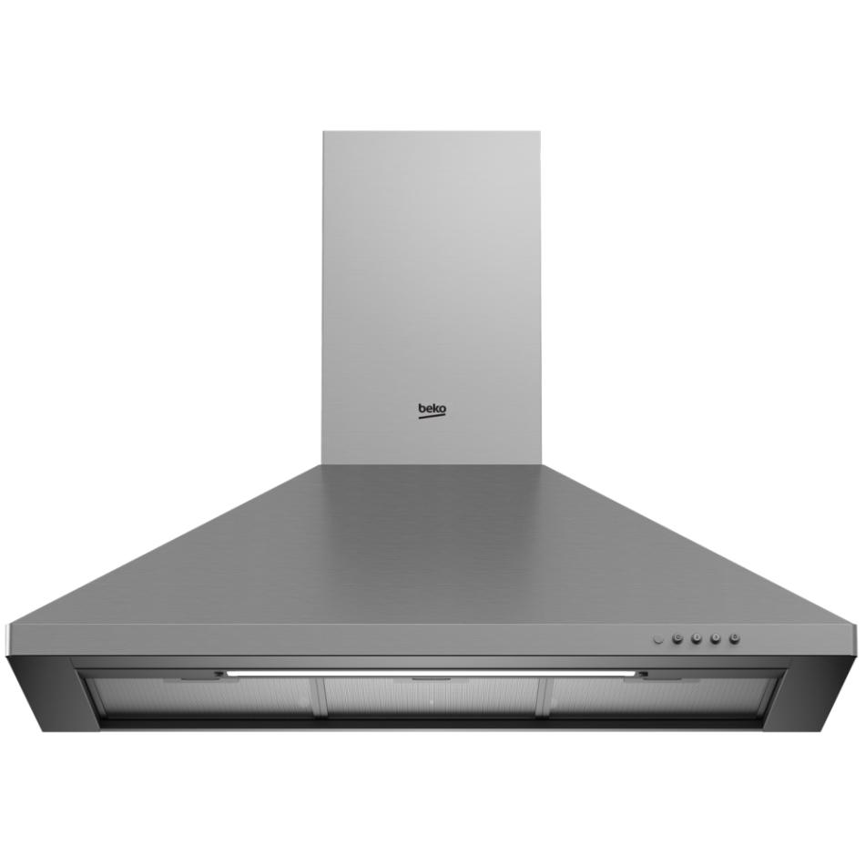 BEKO hotte pyramidale 90 cm inox 400 m3h CWB9441XNH - vue 3