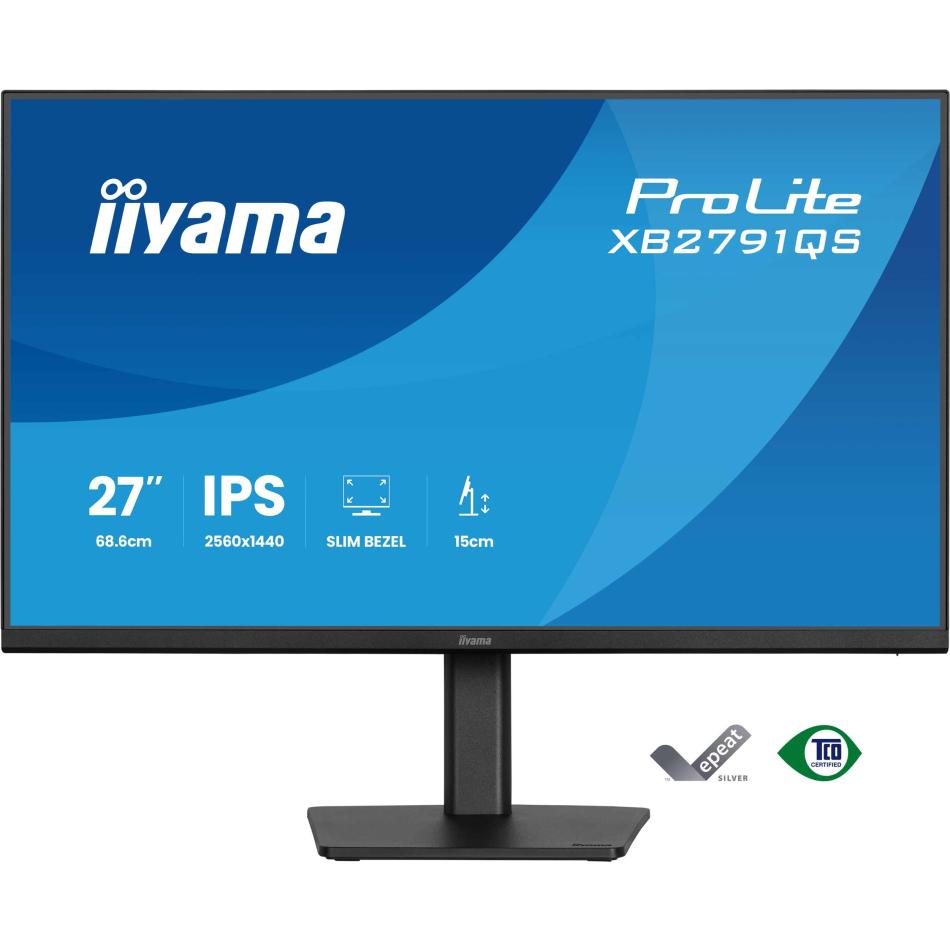 iiyama ProLite XB2791QS B1 Écran LED 27 2560 x 1440 QHD @ 75 Hz IPS 350 cdm² 1000:1 1 ms HDMI DisplayPort haut parleurs - vue 9