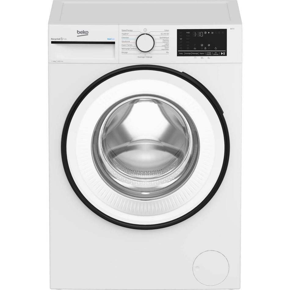 BEKO Lave linge frontal 11 kg essorage 1400 trmn B3WFT51140W - vue 5