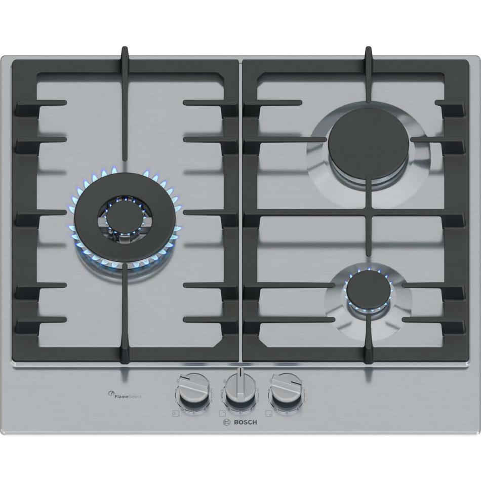 Plaque De Cuisson Gaz Bosch PCC6A5I90 – 3 Foyers, 8000 W, FlameSelect - vue 6