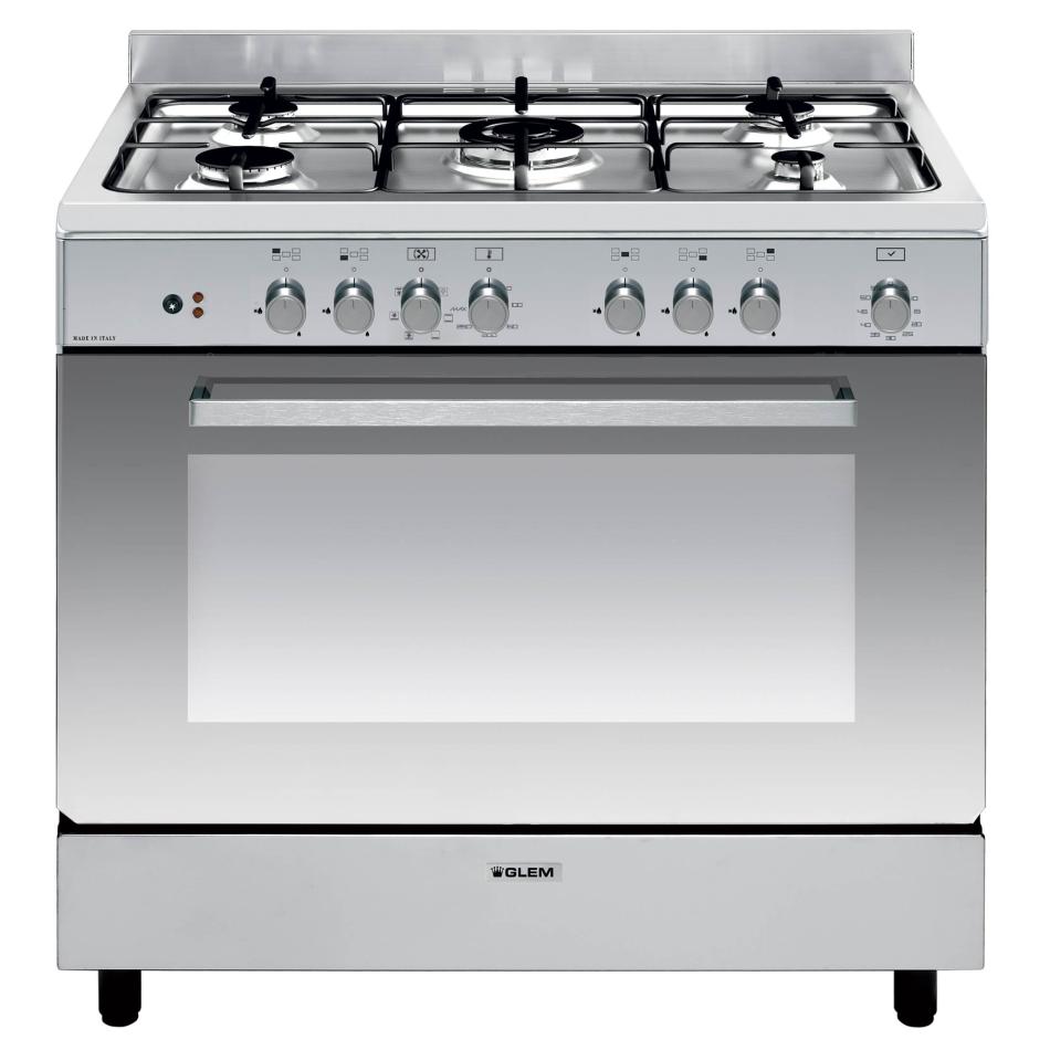 GLEM piano de cuisson mixte 90 cm inox GE960CBIX2 - vue 4