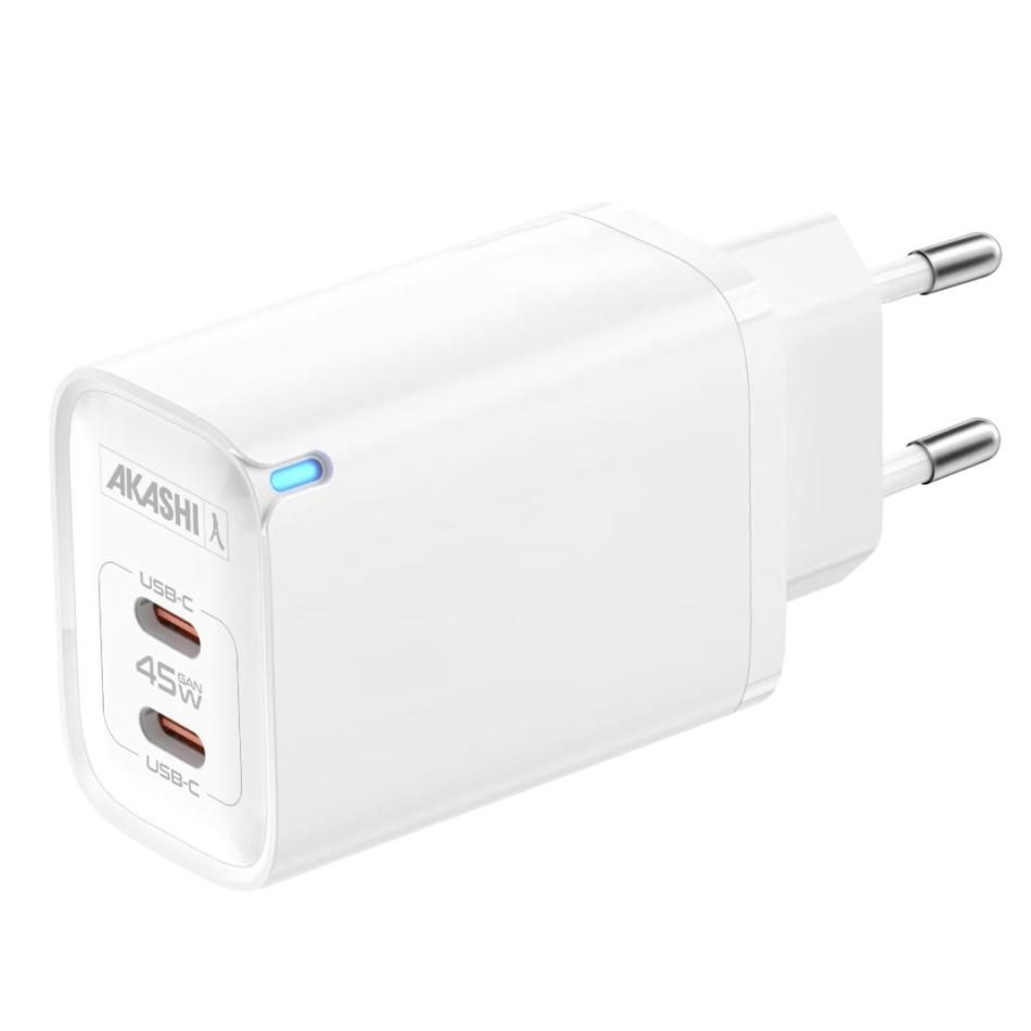 Akashi Chargeur Secteur Double USB C GaN - vue 3