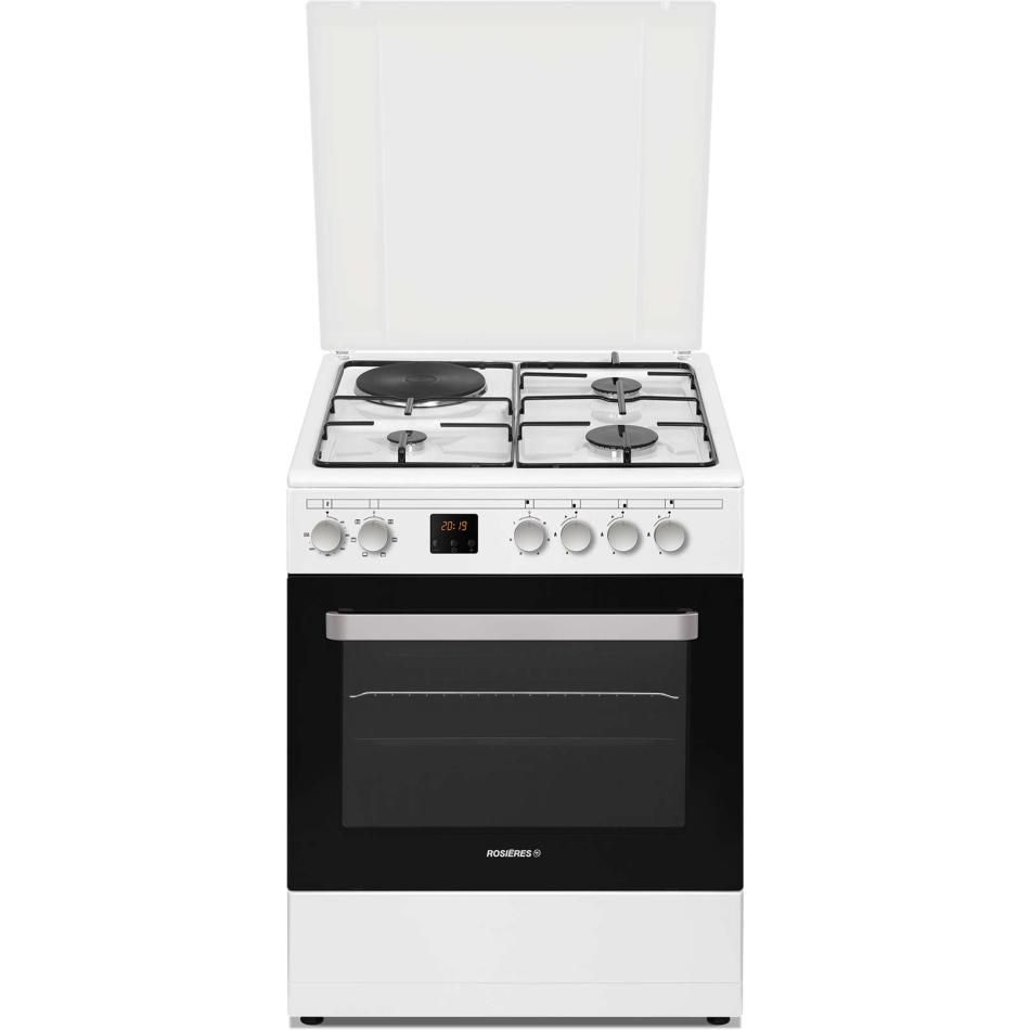 ROSIERES Cuisinière mixte 60 cm 3+1 four multifonction catalyse RGE660CMWE - vue 3