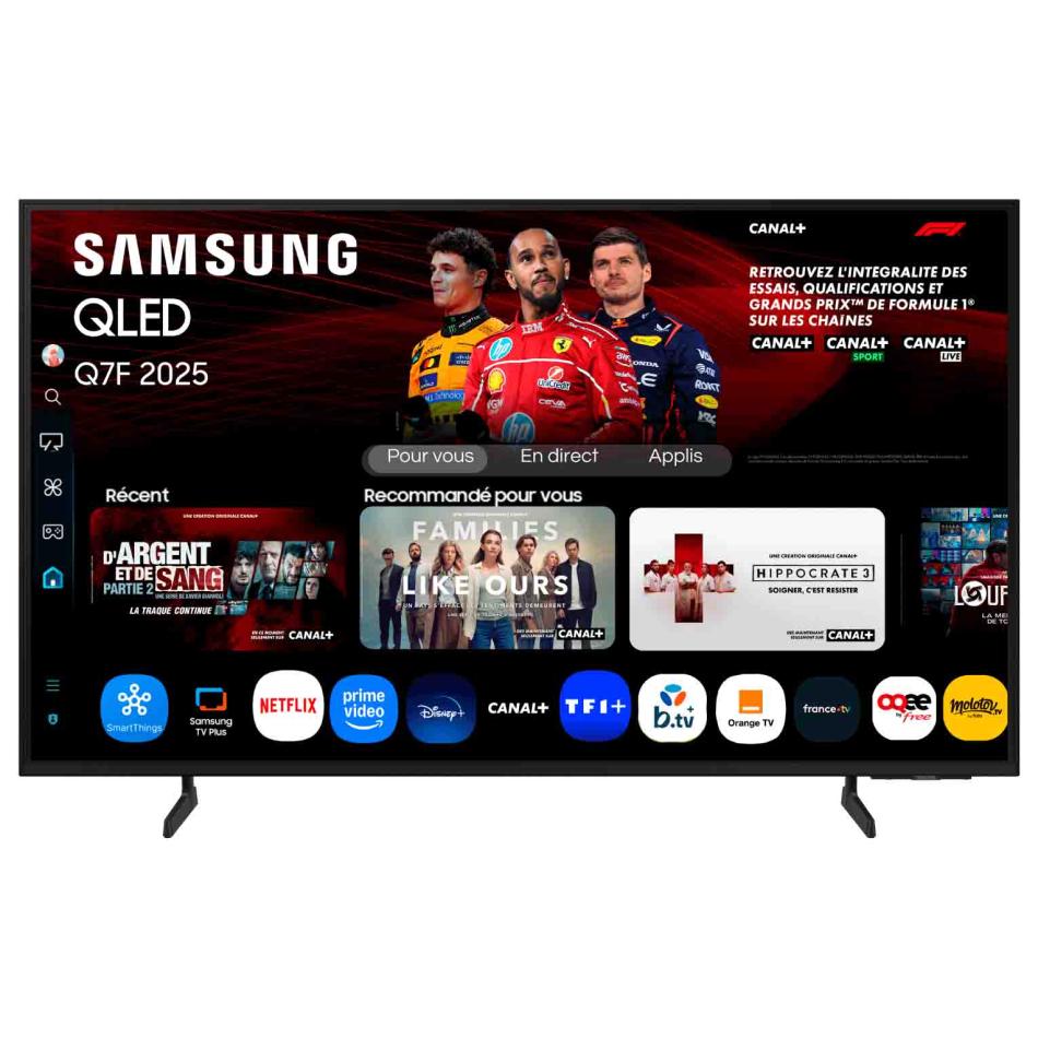 Samsung TV QLED TQ98Q7FA 98 pouces 4K Ultra HD 120 Hz Smart TV Noir