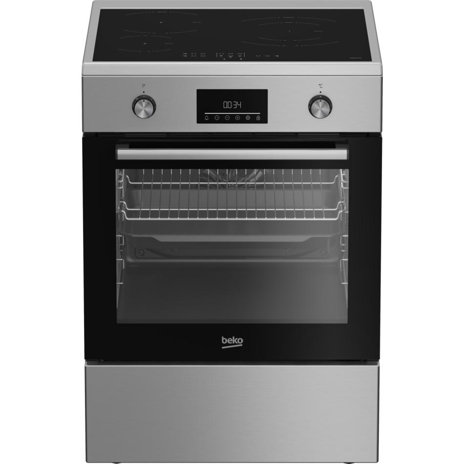 Beko FBE68314MXC four et cuisinière A Electrique Plaque avec zone à induction Acier inoxydable - vue 2
