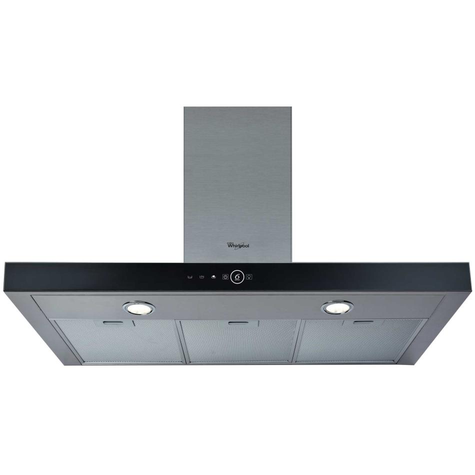 WHIRLPOOL hotte décorative 90 cm 713 m3h inox / verre AKR7591IX - vue 6