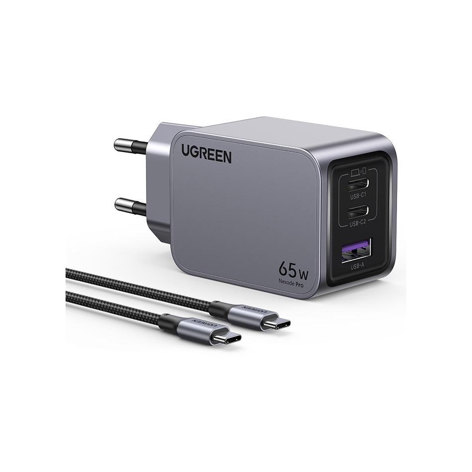 UGREEN Chargeur secteur 3 ports + Câble USB C 1 5m - vue 3