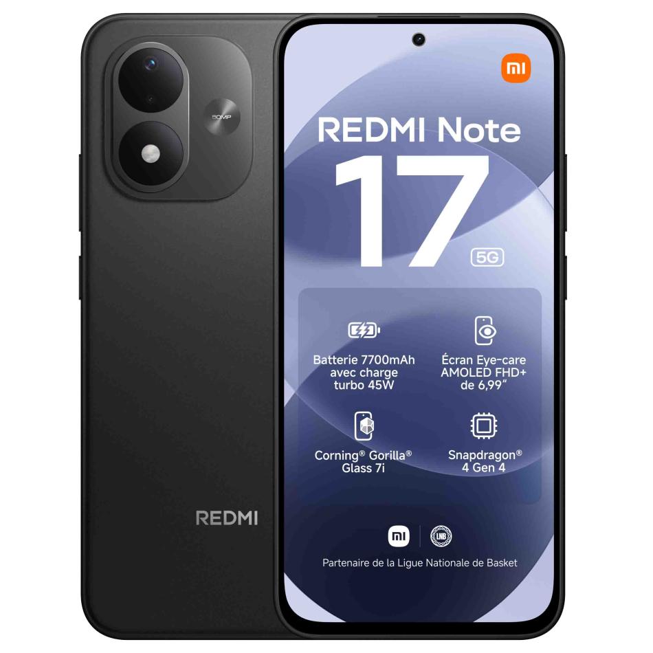 Smartphone XIAOMI REDMI Note 17 5G 6Go RAM ROM - vue 5