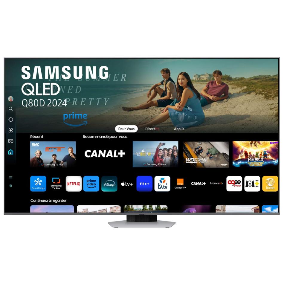 TV QLED TQ75Q80D 4K AI Smart TV 2024 - vue 2