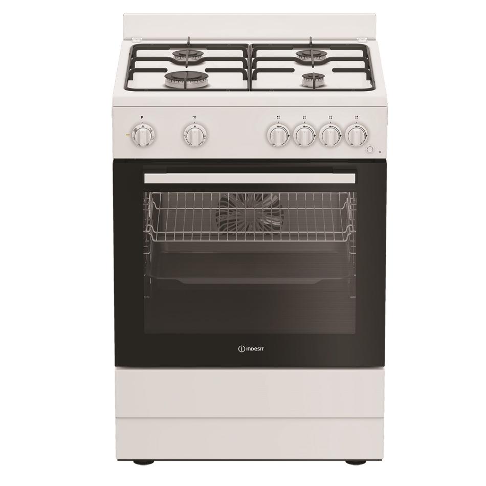 Indesit Cuisinière gaz 4 feux I6G5KCW - vue 5