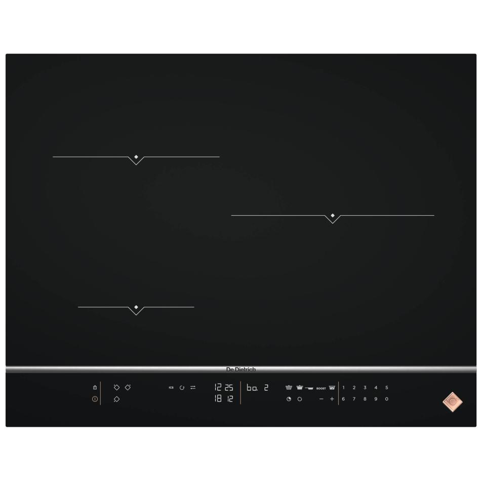 DE DIETRICH Table induction 65 cm 3 foyers DPI7572X - vue 3
