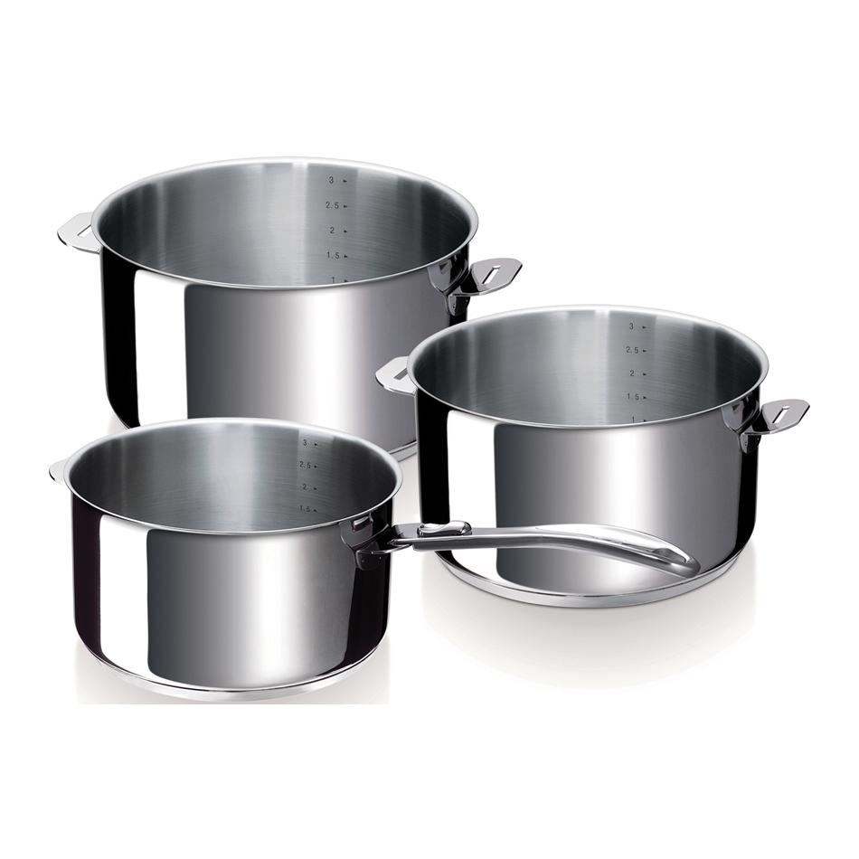 BEKA LINE Série de 3 casseroles 1620 cm + manche Evolution - vue 3
