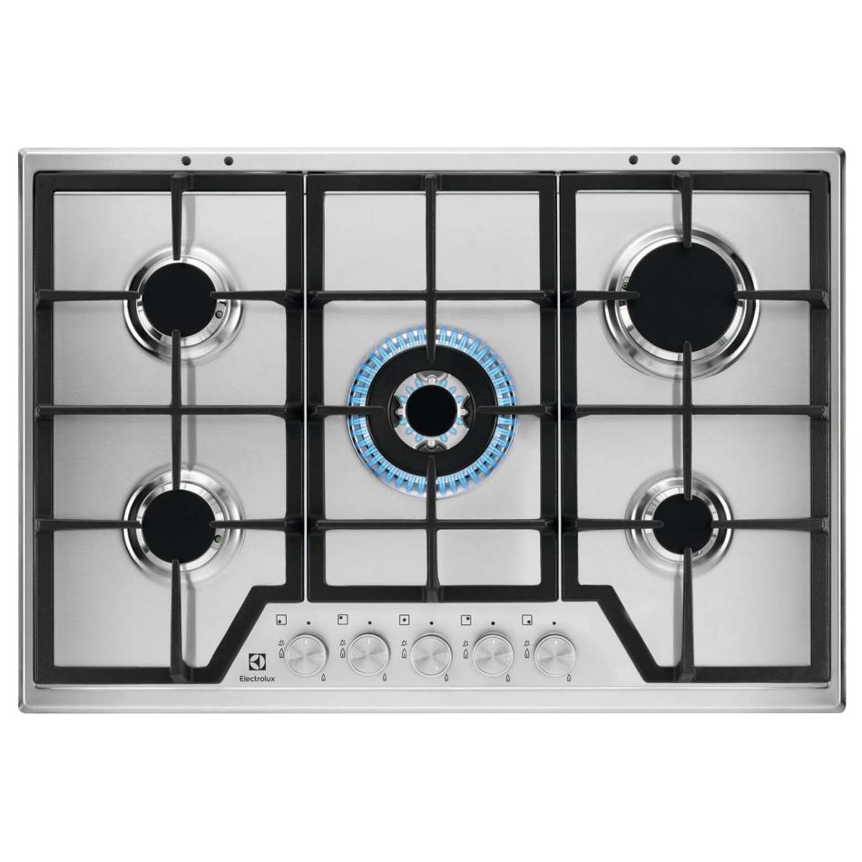 ELECTROLUX Table de cuisson 5 foyers gaz Largeur 74 4 cm KGS7536SX - vue 9
