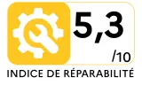 Aspirateur traineau sans sac ELECTROLUX EL61C2GRN - Indice de réparabilité