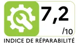 Lave-vaisselle tout intégré 60 cm BRANDT LVE127J - Indice de réparabilité