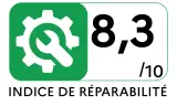 Lave-vaisselle intégré 60 cm WHIRLPOOL W0BD841AX - Indice de réparabilité